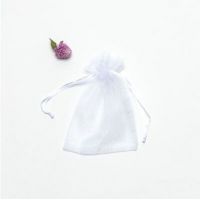 Saci Organza 100 buc alb M