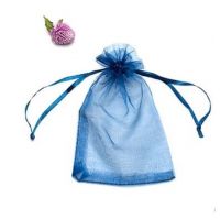 Saci Organza 100 buc albastru inchis M
