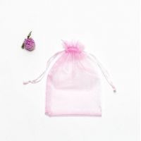 Saci Organza 100 buc roz deschis XL