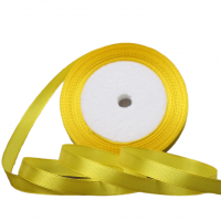 Panglică satinată 25 mm / 22 m galben