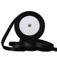 Panglică satinată 50 mm / 22 m negru