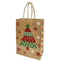 Geanta cadou cu motiv Craciun 21 x 15 x 8 cm 4 buc 2