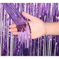 Perdeaua de petrecere cu franjuri 2 x 1 m violet deschis