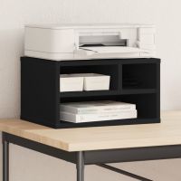 vidaXL Suport pentru imprimantă, negru, 40x32x22,5 cm, lemn prelucrat