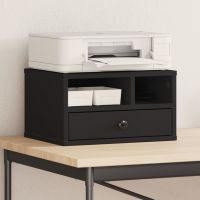 vidaXL Suport pentru imprimantă, negru, 40x32x22,5 cm, lemn prelucrat