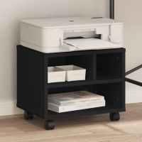 vidaXL Suport pentru imprimantă cu roți, negru, 41x32x34,5 cm
