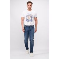 Blugi slim fit cu aspect decolorat