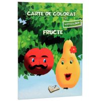 Carte de colorat cu abtibilduri - Fructe |