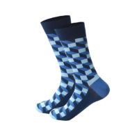 Sosete barbati cu imprimeu albastru inchis