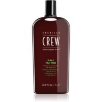 American Crew Hair & Body 3-IN-1 Tea Tree sampon, balsam si gel de dus 3in1 pentru barbati