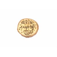 Suport de pahare, din lemn reciclat - "You're my cup of tea" | Deco Sara's Handmade