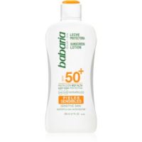 Babaria Sun Sensitive lapte de curățat, pentru piele sensibilă SPF 50+