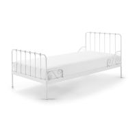 Pat metalic pentru copii Vipack Alice, 90 x 200 cm, alb