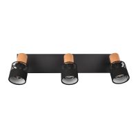 Aplică de perete neagră/în culoare naturală Nandini – Trio