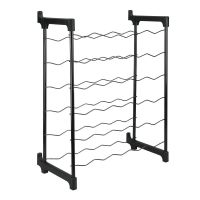 Suport de vin din metal gri pentru 30 de sticle Chianti - Metaltex