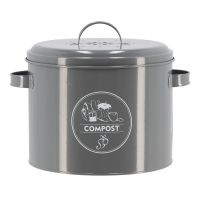 Recipient pentru deșeuri compostabile gri 6,3 l Secret Du Potager – Esschert Design