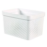 Coș de depozitare Curver Infinity Dots, 17 l, alb