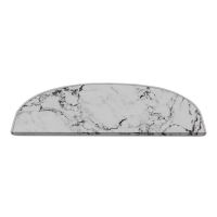 Covorașe pentru scări albe 16 buc. 20x65 cm Marble Dream – Vitaus