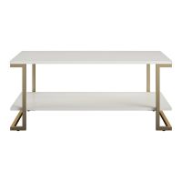 Măsuță de cafea CosmoLiving by Cosmopolitan Camila, 106 x 45 cm, alb - auriu