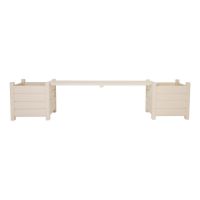 Bancă de grădină albă din lemn masiv – Esschert Design