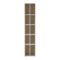 Bibliotecă albă/cu aspect de lemn de stejar 41x205 cm Sign – Tvilum