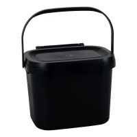 Recipient pentru deșeuri compostabile cu capac Addis, 24,5 x 18,5 x 19 cm, negru