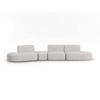 Canapea gri deschis 412 cm Shane – Micadoni Home