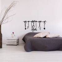 Autocolant Ambiance Love Headboard, alb