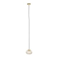 Lustră aurie cu abajur din sticlă ø 18 cm Robin - White Label
