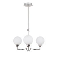 Lustră argintie cu abajur din sticlă Logos – Candellux Lighting