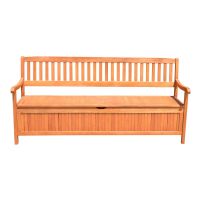 Bancă de grădină cu spațiu de depozitare din lemn de eucalipt Garden, lungime 187 cm Houston - Garden Pleasure
