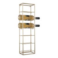 Raft pentru sticle de vin auriu pentru perete din metal număr sticle 6 Single – PT LIVING