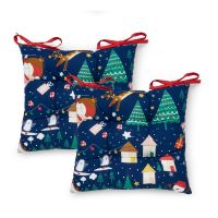 Perne de scaun 2 buc. 40x40 cm cu model de Crăciun Santa's Christmas Wonderland – Catherine Lansfield
