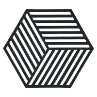 Suport pentru vase fierbinți Hexagon, negru