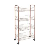 Raft metalic mobil arămiu 41x84 cm Ascona - Metaltex