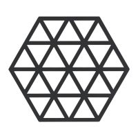 Suport din silicon pentru vase fierbinți Zone Triangles, negru