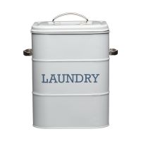 Cutie metalică pentru detergent pudră Kitchen Craft Living Nostalgia, gri