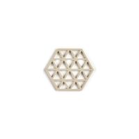 Suport din silicon pentru vase fierbinți Zone Triangles, bej
