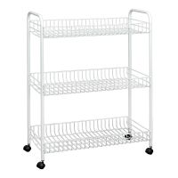 Cărucior mobil cu 3 rafturi pentru baie Metaltex Laundry, 31 x 84 cm