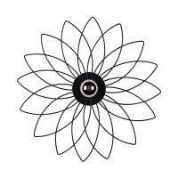 Aplică de perete neagră din metal ø 52 cm Lotus – Squid Lighting