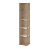 Bibliotecă albă/cu aspect de lemn de stejar 41x205 cm Sign – Tvilum