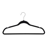 Set 5 umerașe din plastic pentru haine Wenko Flocking, negru