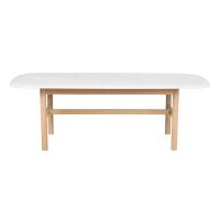 Măsuță de cafea albă/în culoare naturală din marmură 135x62 cm Hammond - Rowico