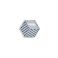 Suport din silicon pentru vase fierbinți Zone Hexagon, gri albastru