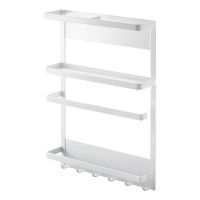 Suport magnetic YAMAZAKI Tower Magnetic Side Rack, mare, alb