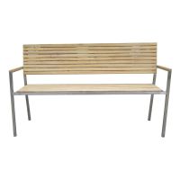 Bancă de grădină din lemn cu 3 locuri și cadru metalic Garden Pleasure Denver
