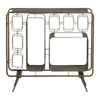 Dulap vinotecă alămiu din metal număr sticle 6, 87x80.5 cm Capo - BePureHome