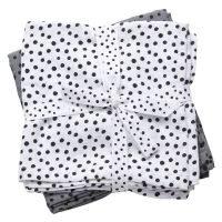Set 2 scutece din muselină Done By Deer Happy Dots, gri