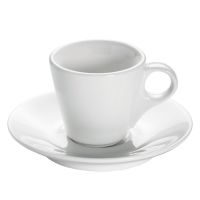 Ceașcă din porțelan cu farfurie Maxwell & Williams Basic Espresso, 70 ml, alb