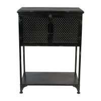 Dulap vinotecă negru din metal 60x81 cm Denver – Dutchbone
